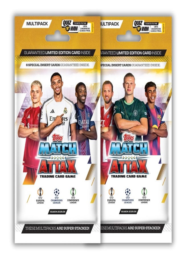توبس لعبة بطاقات التداول والتجميع Topps UEFA Champions League Match Attax 2025-26 (عبوة متعددة من 2) - Image 1